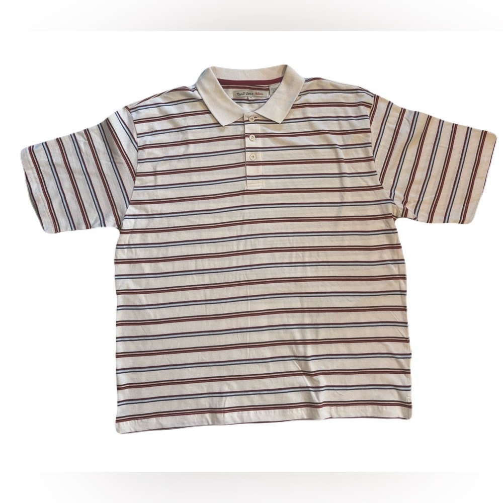 Vintage Y2K stripped men’s short sleeve polo size XL